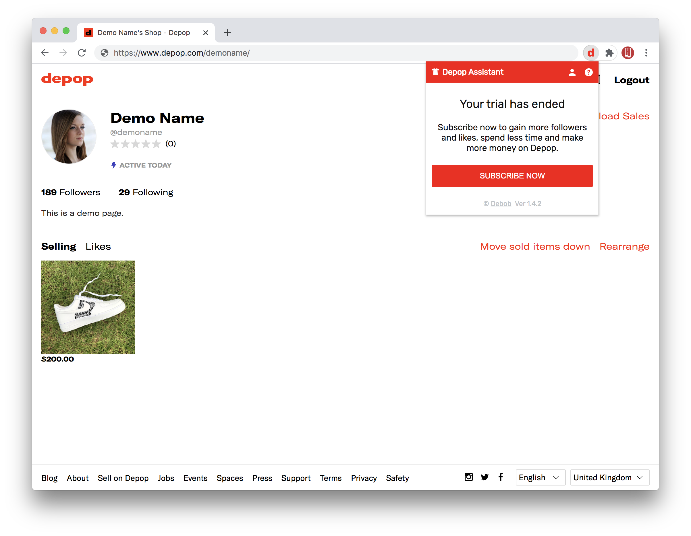 Your trial has ended